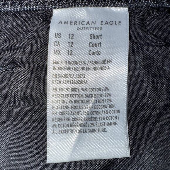 Women’s American Eagle Black Jeans Strigid Size 12 - Picture 7 of 9